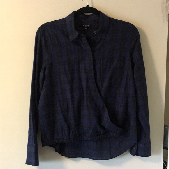 Madewell Wrap-Front Shirt in Arion Plaid - Picture 6 of 7